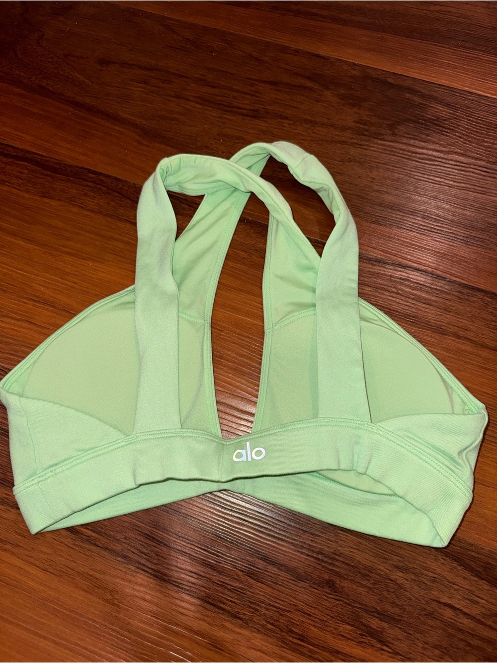 Alo High-Waist Biker Short & Twist-Strap Sports Bra Set - Mint - Picture 2 of 3